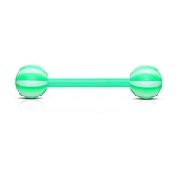 Acrylic Bio Flex Beach Ball Straight Barbell