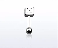 Ball Back Surgical Steel Dice Ear Cartilage Tragus Barbell Ring