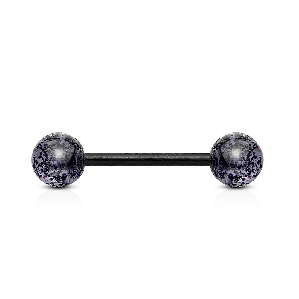 Glitter Acrylic Straight Barbell