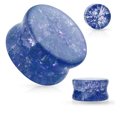 Double Flared Shattered Glass Look Acrylic Plugs