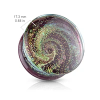 Double Flared Galaxy Swirl Glass Ear Gauges Plugs