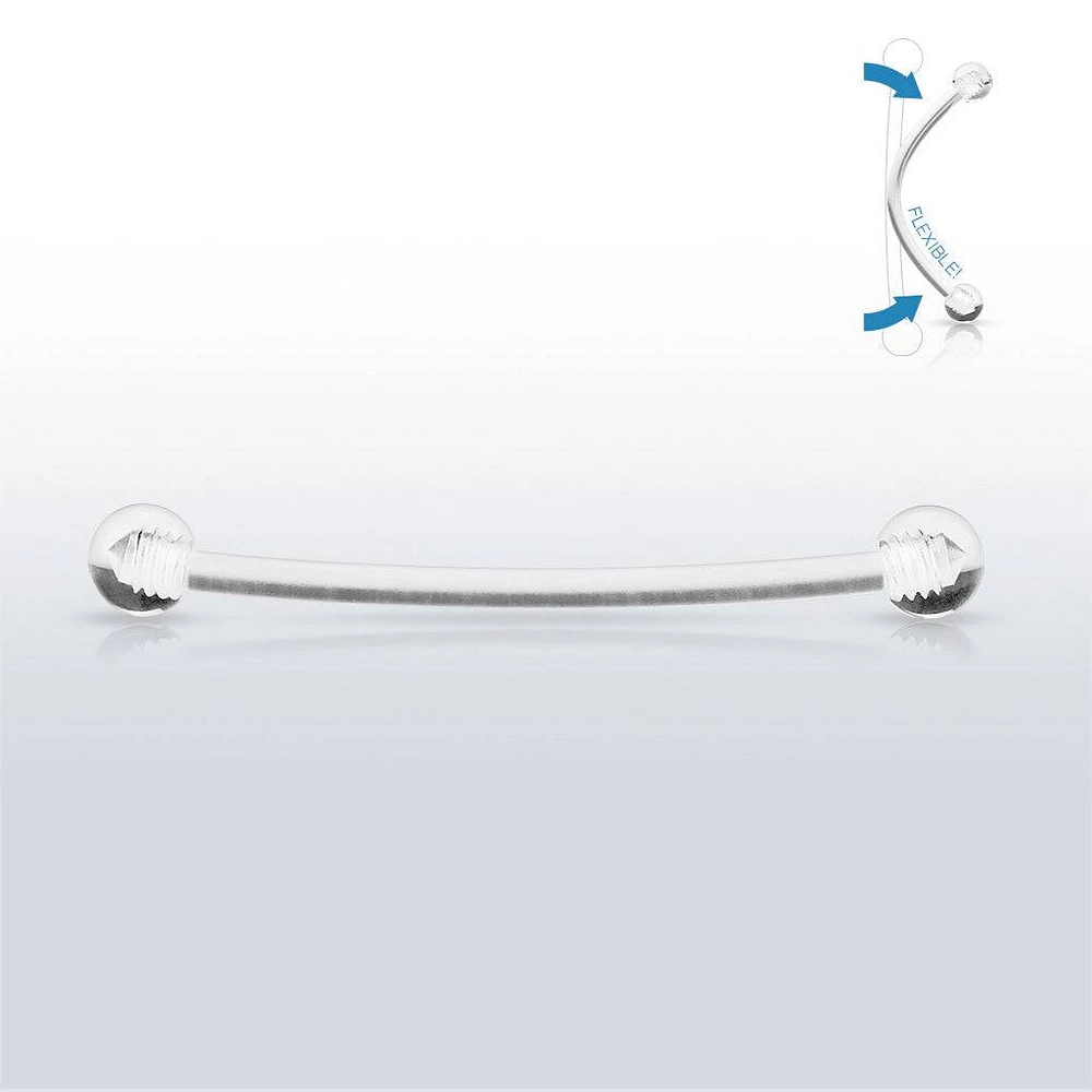 Flexible PTFE Acrylic Straight Barbell