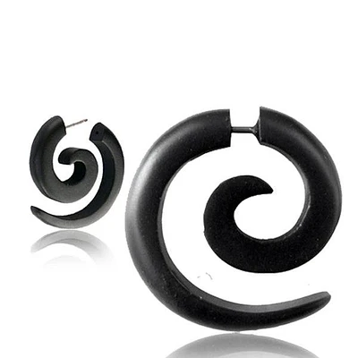 Hand Carved Black Narra Wood Fake Ear Spiral