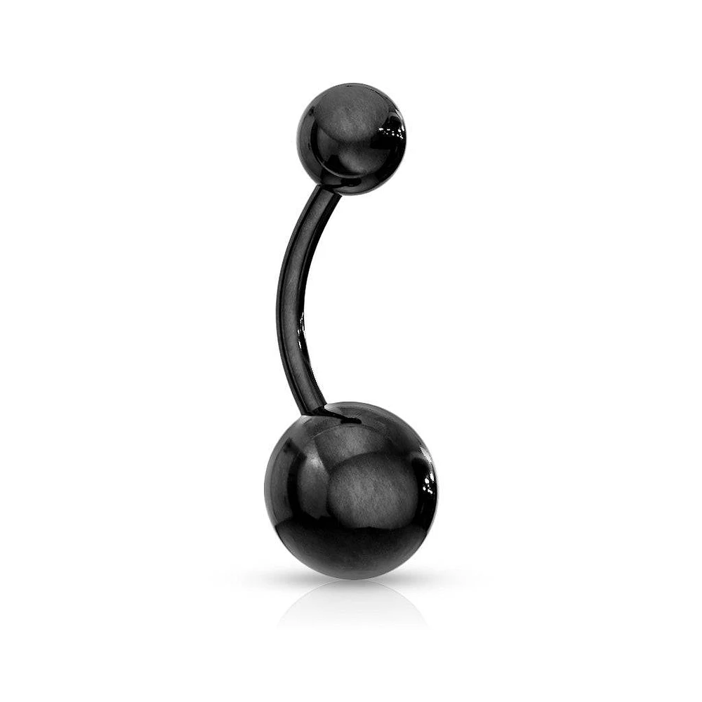 High Polished 316L Surgical Steel PVD Belly Button Navel Ring