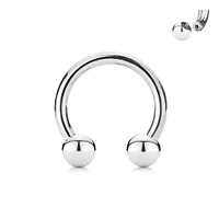 High Polished 316L Surgical Steel Internally Threaded Horseshoe Barbell