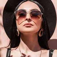 Implant Grade Titanium Rose Gold PVD Beaded Tribal Hinged Septum Ring Hoop Clicker
