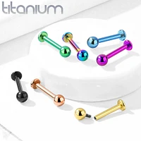 Implant Grade Titanium Internally Threaded Gold PVD Labret