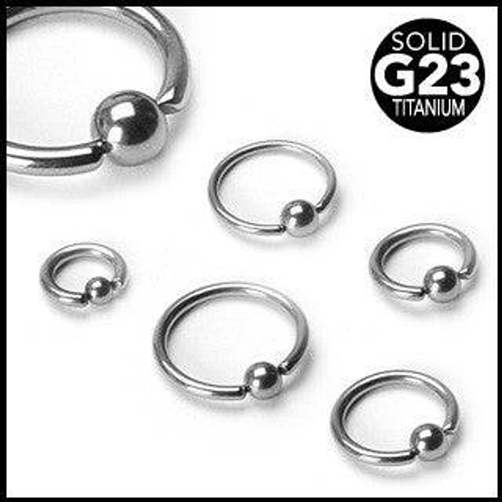 Implant Grade Titanium Multi Use Captive Bead Ring Hoop