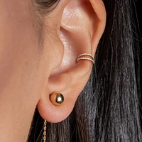 Implant Grade Titanium Pave White CZ Double Hoop Hinged Hoop Ring Clicker