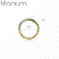 Implant Grade Titanium Ridged Design Hinged Hoop Septum Clicker Ring