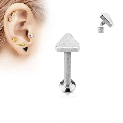 Internally Threaded Triangle Top Surgical Steel Labret