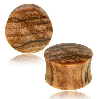 Olive Wood Double Flared Ear Plug