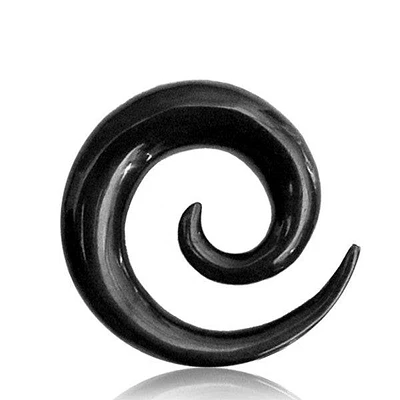 Organic Black Horn Spiral Ear Spiral