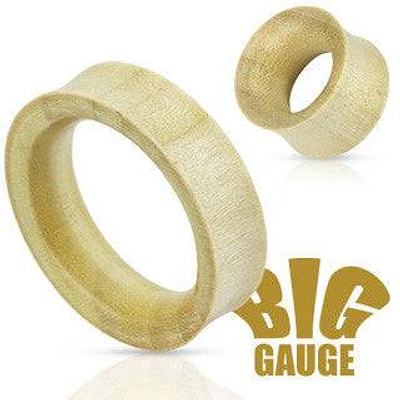 Organic Double Flared White Crocodile Wood Saddle Tunnel