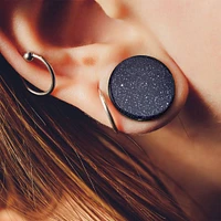 Organic Natural Blue Sand Double Flared Saddle Stone Plugs
