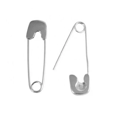 Pair of 925 Sterling Silver Safety Pin Minimal Lightweight Earrings