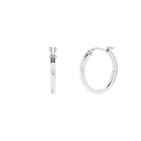 Pair of 925 Sterling Silver Thin Minimal Hoop Earrings