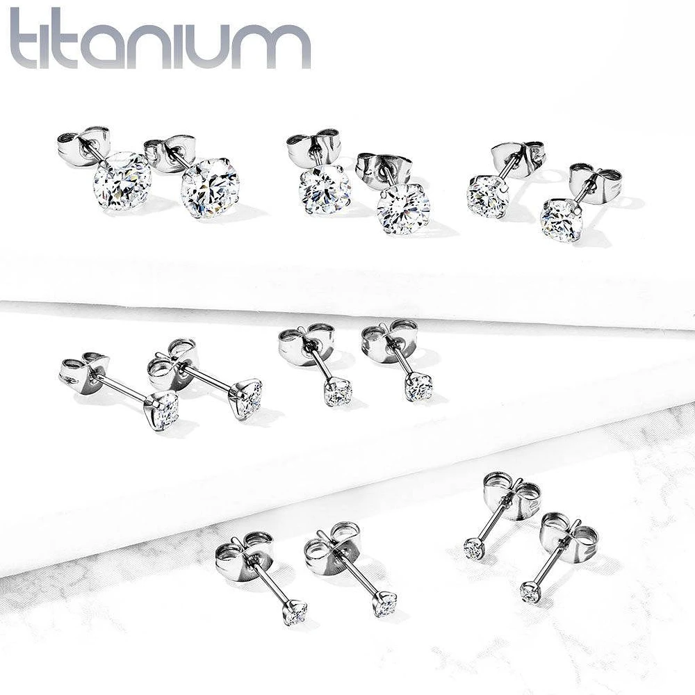 Pair Of Implant Grade Titanium Stud Earrings