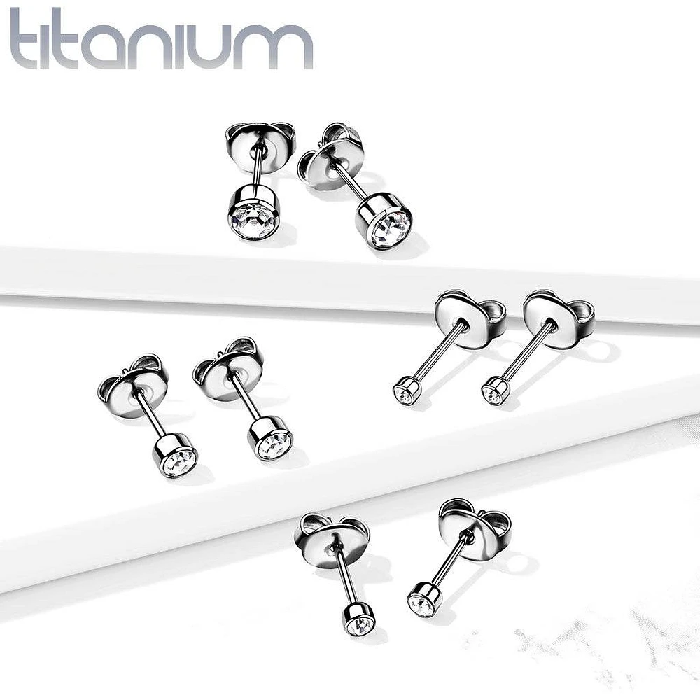 Pair Of Implant Grade Titanium Stud Earrings