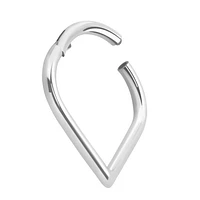 316L Surgical Steel V Shape Hinged Clicker Hoop
