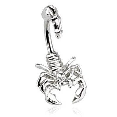 Surgical Steel Scorpion Scorpio Design Belly Button Ring