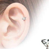 Surgical Steel White Star Helix Barbell