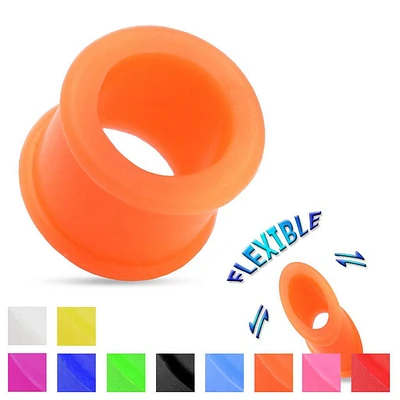 Ultra Soft Double Flared Silicone Flexible Ear Gauges Tunnels