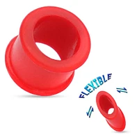 Ultra Soft Double Flared Silicone Flexible Ear Gauges Tunnels