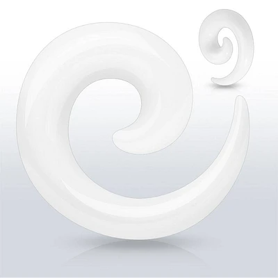 White Acrylic Ear Sprial