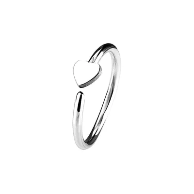 316L Surgical Steel Nose Hoop Ring with Small Heart