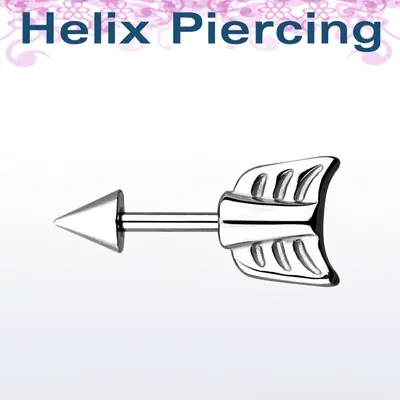316L Surgical Steel Bow and Arrow Cartilage Helix Tragus Ear Barbell Ring