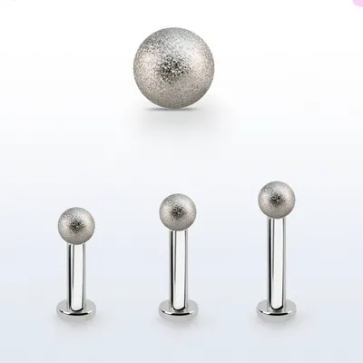316L Surgical Steel Glitter Ball Labret