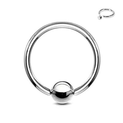 316L Surgical Steel High Polished Multi Use Captive Bead Ring Hoop