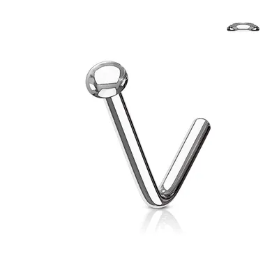 316L Surgical Steel L Shape Flat Top Nose Stud