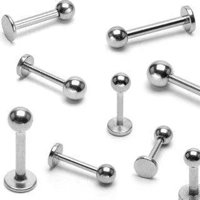 316L Surgical Steel Multi Use Flat Back Monroe Cartilage Tragus Ball Ring
