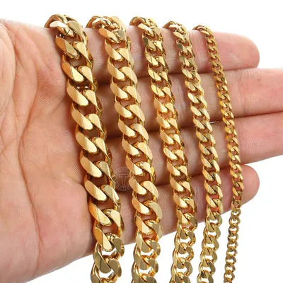 Gold PVD Stainless Steel Cuban Curb Chain