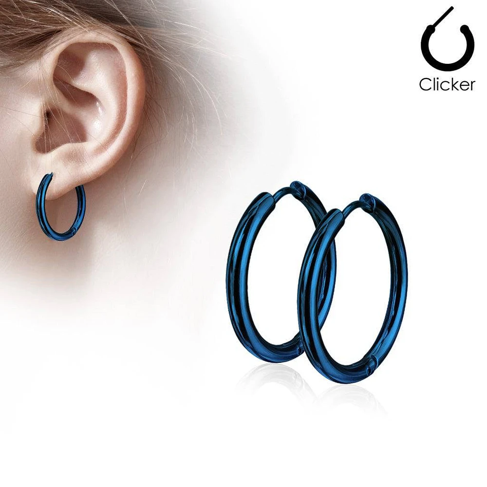 Pair of Thin Surgical Steel Earring Hoops
