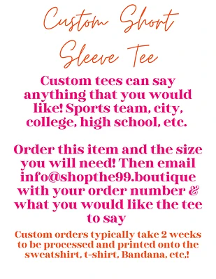 Custom Short Sleeve Tee