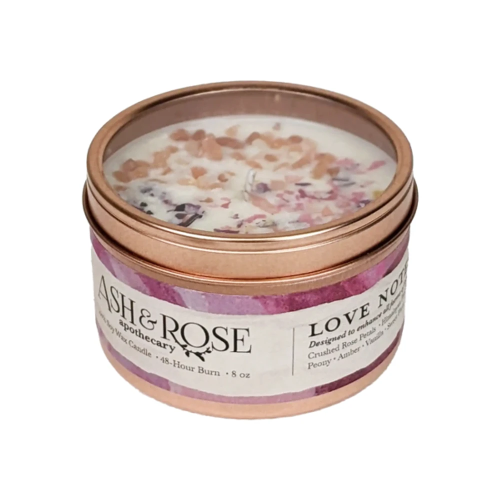 Love Notes Rose + Pink Salt Candle