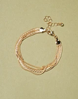 18K Plated Five Lines Bracelet