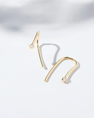 18K Plated Lightning Earrings