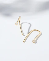 18K Plated Lightning Earrings