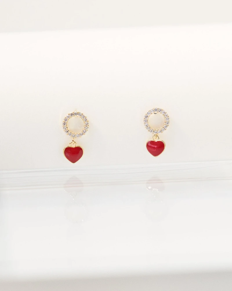 Dangling Heart Earring