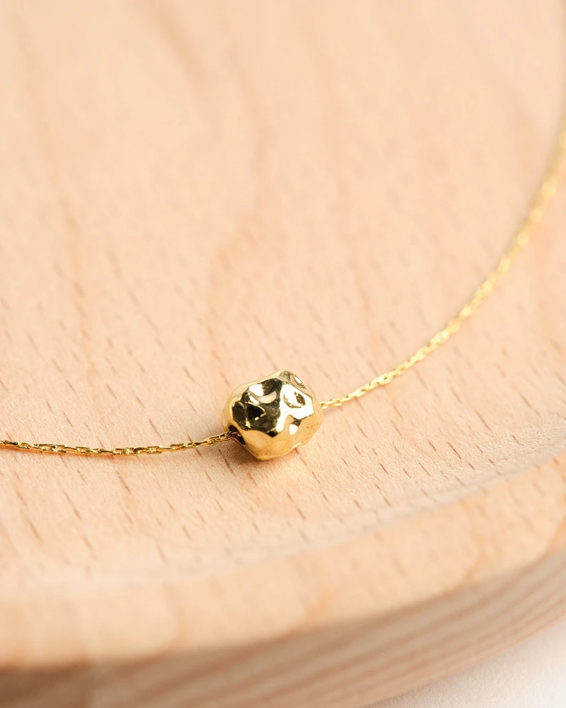 16K Plated Rock Necklace