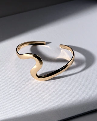 14K Plated Waves Armband