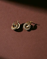 18K Plated Classy Double Earrings