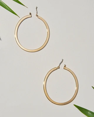 16K Plated Slim Hoop Earrings