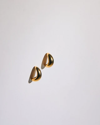 18K Plated Drop Mid Earrings