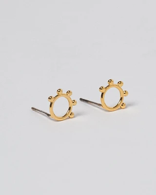 18K Plated Five Dots Earring