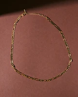 18K Plated Figaro Chain Necklace